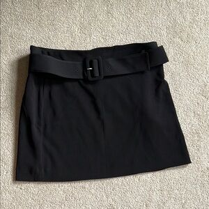 Express Black Mini Skirt with Belt for Work